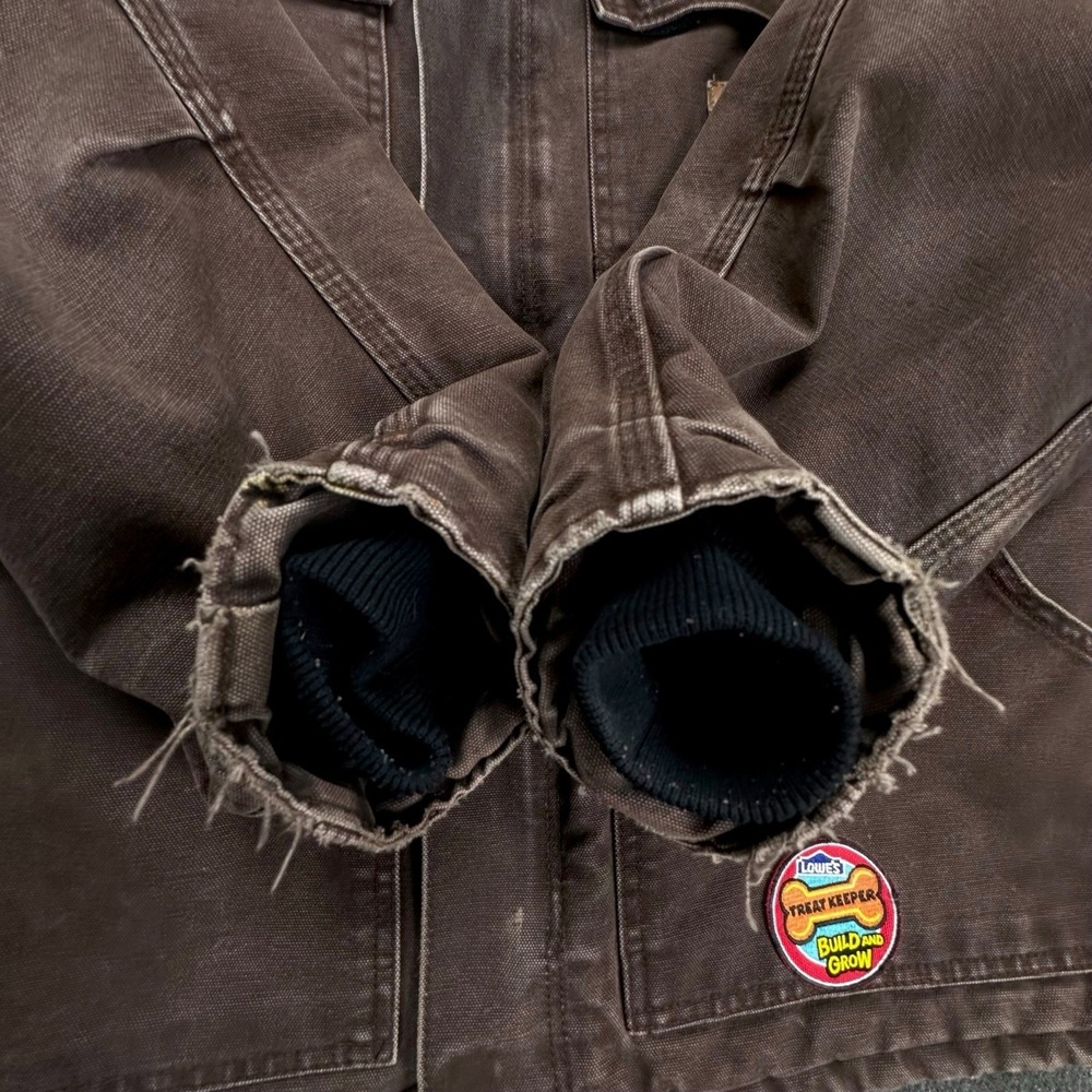 Carhartt C26 DKB Jacket Mens Large Brown Duck Canvas Arctic Quilt Lined Workwear - Picture 9 of 16